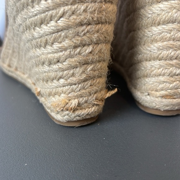 Naturalizer Derby Tan T-Strap Wedge Espadrilles 10M - Picture 5 of 13